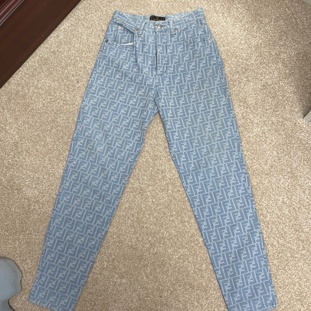 Vintage Fendi Logo Jeans *discounted*